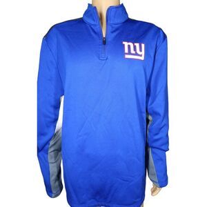 New York‎ Giants 1/4 Zip Sweatshirt Size 2XL Blue Fanatics NFL